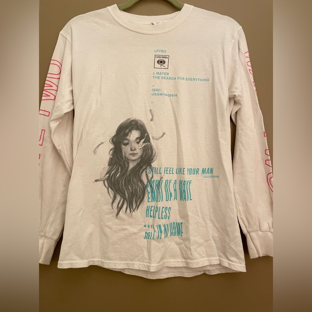 John Mayer "The Search For Everything" WAVE TWO Long Sleeve T-shirt *RARE* Sz S